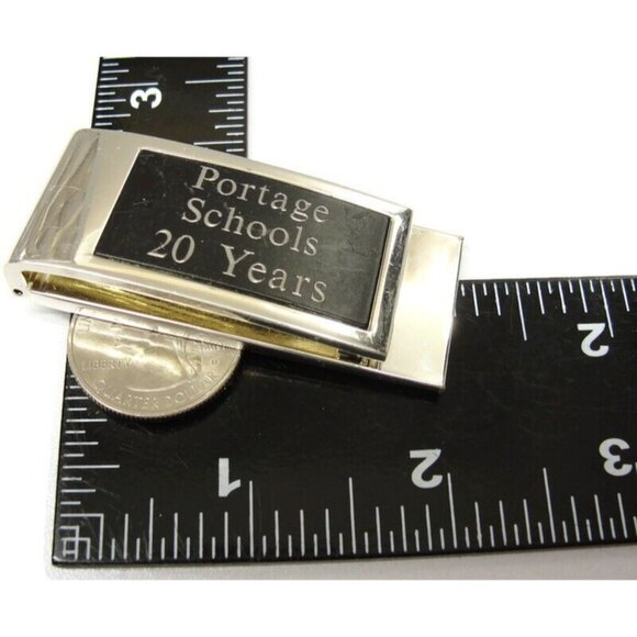 Vintage Portage Schools Wisconsin 20 Years Money Clip Men Wallet ID - Picture 10 of 11